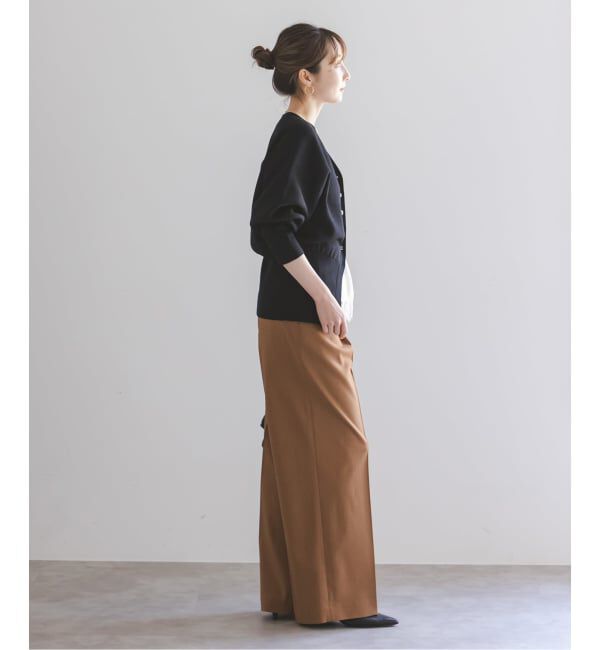 NOBLE「《予約・セットアップ対応》接結タック編みVネックカーディガン」|カーディガン|