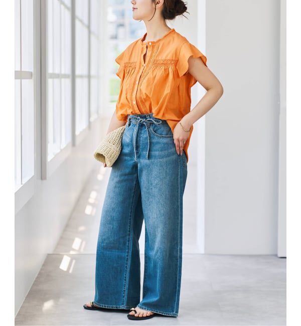 Spick and Span「フリルスリーブレースブラウス」|シャツ・ブラウス|