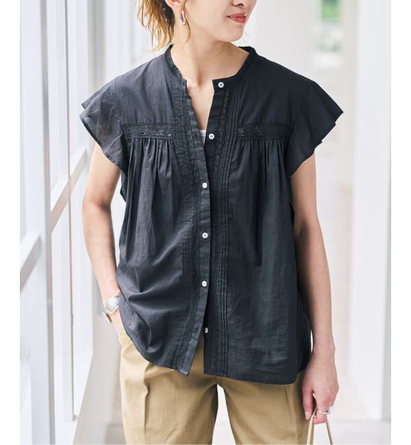 Spick and Span「フリルスリーブレースブラウス」|シャツ・ブラウス|