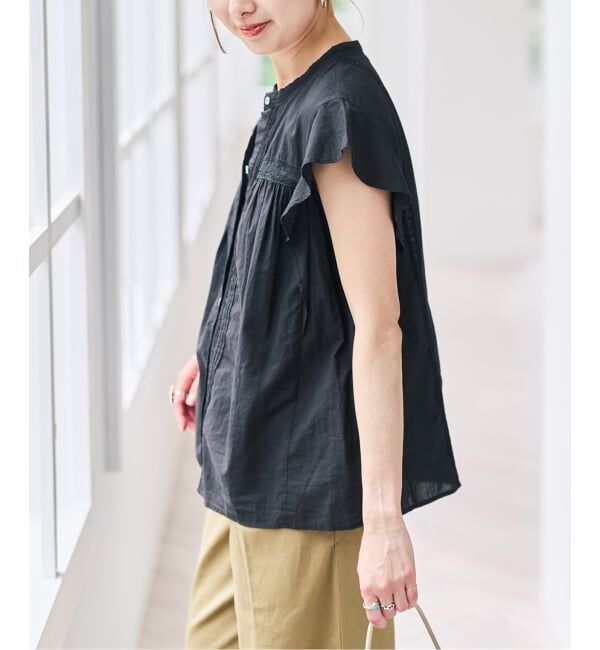 Spick and Span「フリルスリーブレースブラウス」|シャツ・ブラウス|