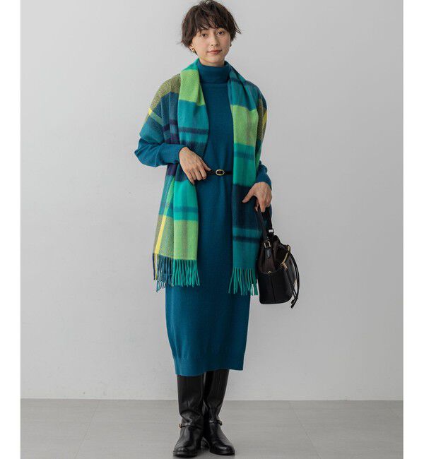 23区「【洗える】カシミヤブレンド タートルネック ニットワンピース」|ワンピース|