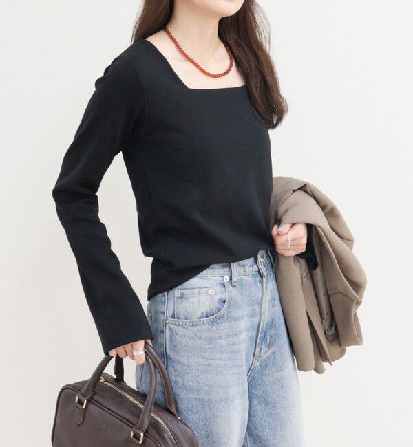 fredy emue「スクエアネックフレアスリーブカットソー」|Tシャツ・カットソー|
