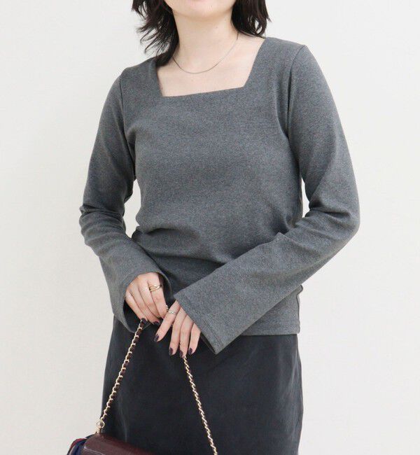 fredy emue「スクエアネックフレアスリーブカットソー」|Tシャツ・カットソー|