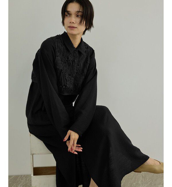 SALON adam et rope'「Cut off embroidery ワンピース」|ワンピース|