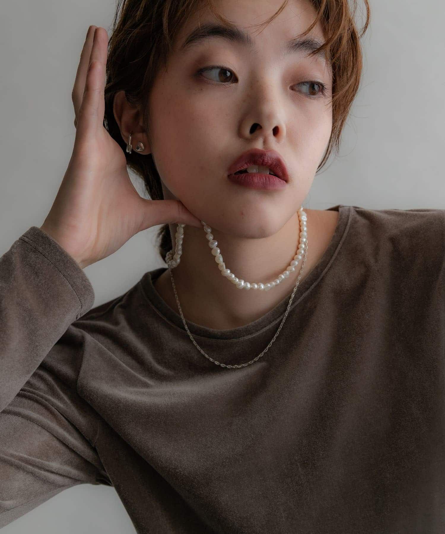 SMELLY「SMELLY so&rsquo;　pearl hook necklace」|ネックレス|