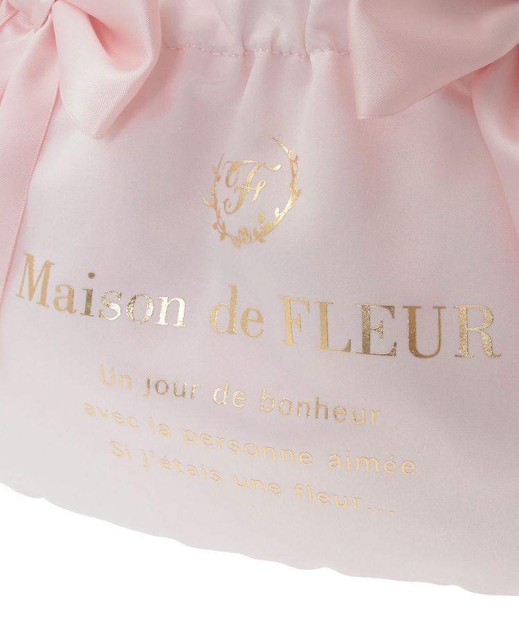Maison de FLEUR「【2Way/クリアポケット付き】クリアダブルリボン2Wayトート」|トートバッグ|