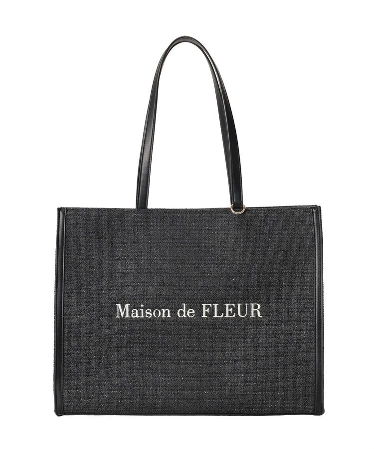 Maison de FLEUR「【キャリーオン/A4対応】ツイードキャリーオントートバッグ」|ハンドバッグ|