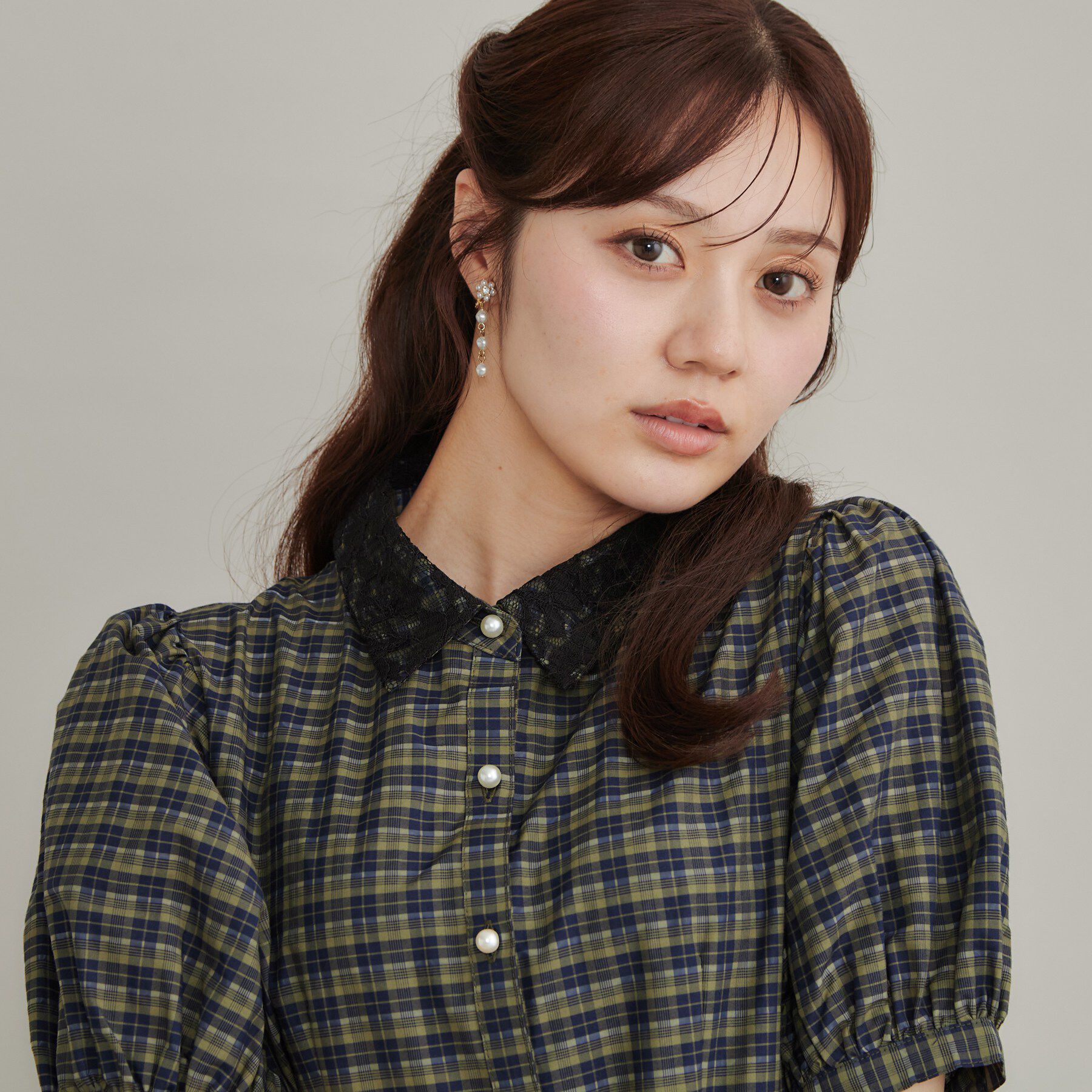 Couture broach「大人の甘辛バランス チェック柄ワンピース」|ワンピース|