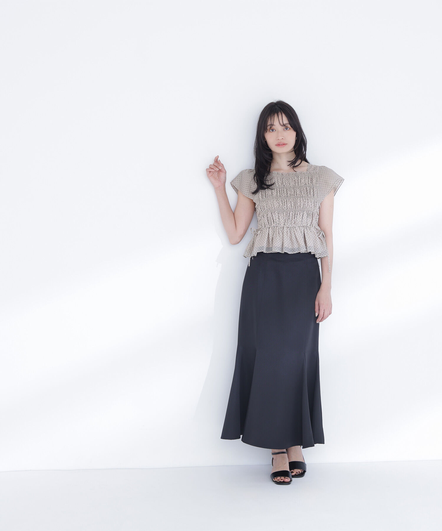  「ヘム切替マーメイドスカート」|スカート|