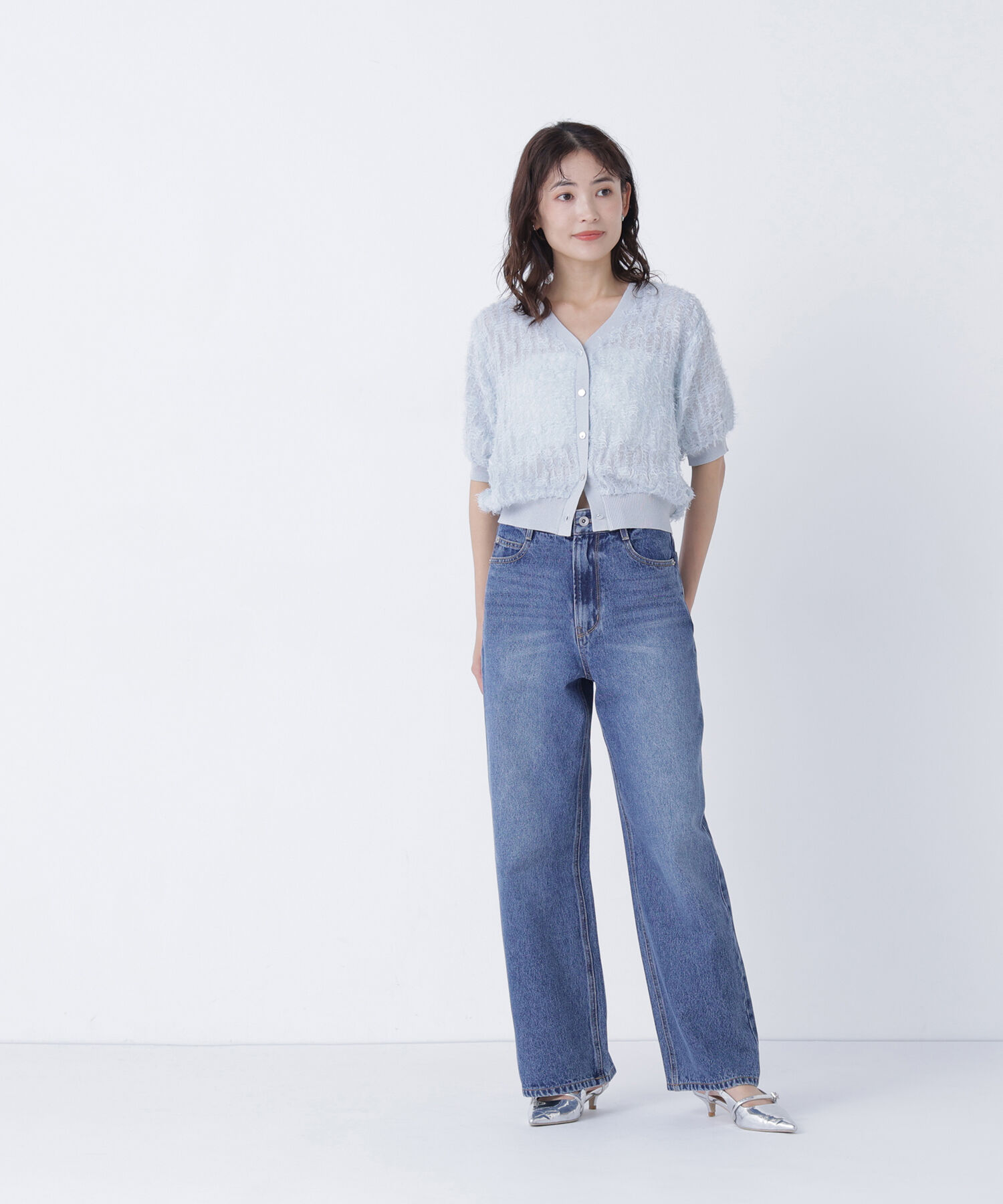  「チュール刺繍シアーカーディガン」|Tシャツ・カットソー|