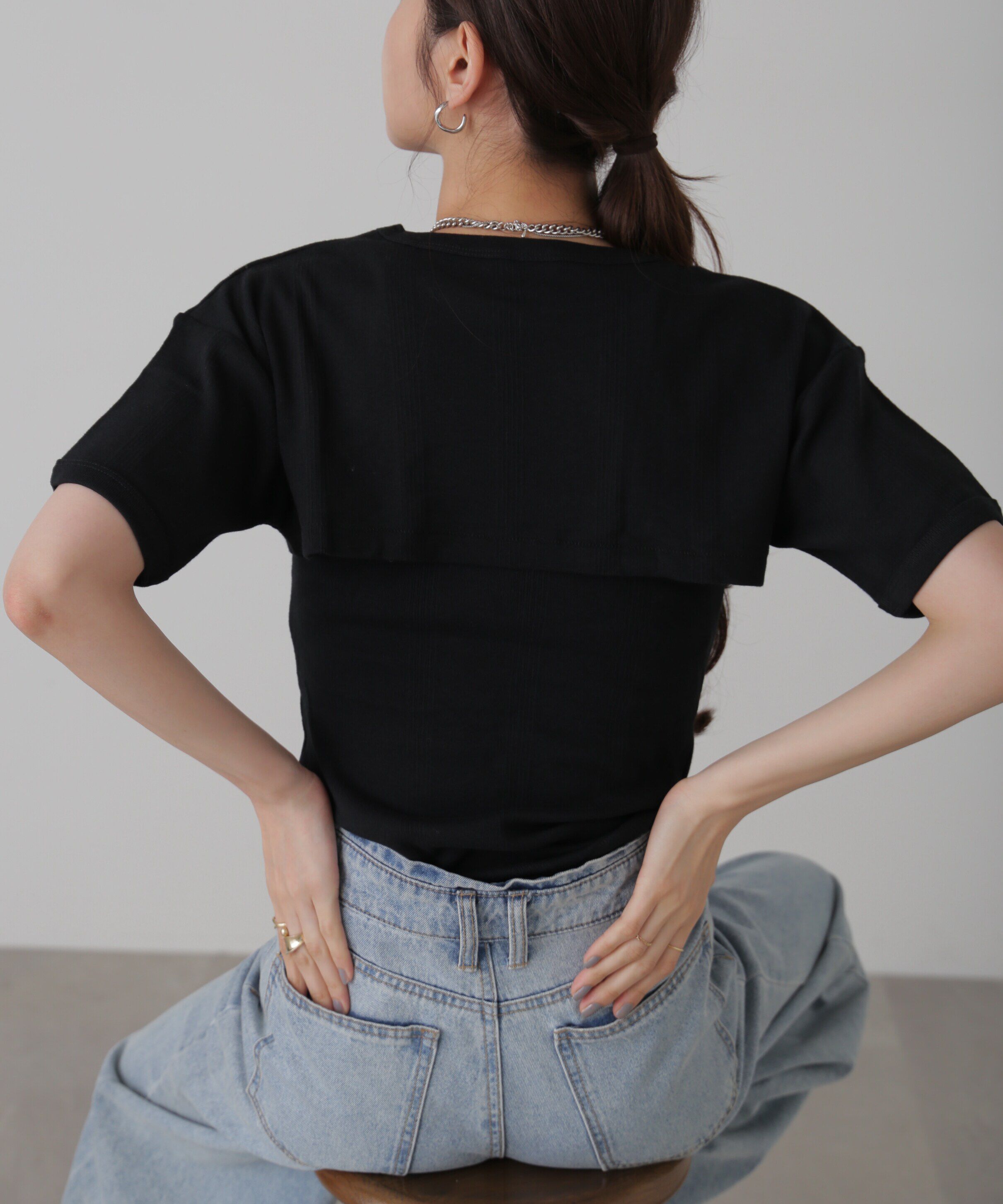  「Miller ショート丈Tシャツ」|Tシャツ・カットソー|