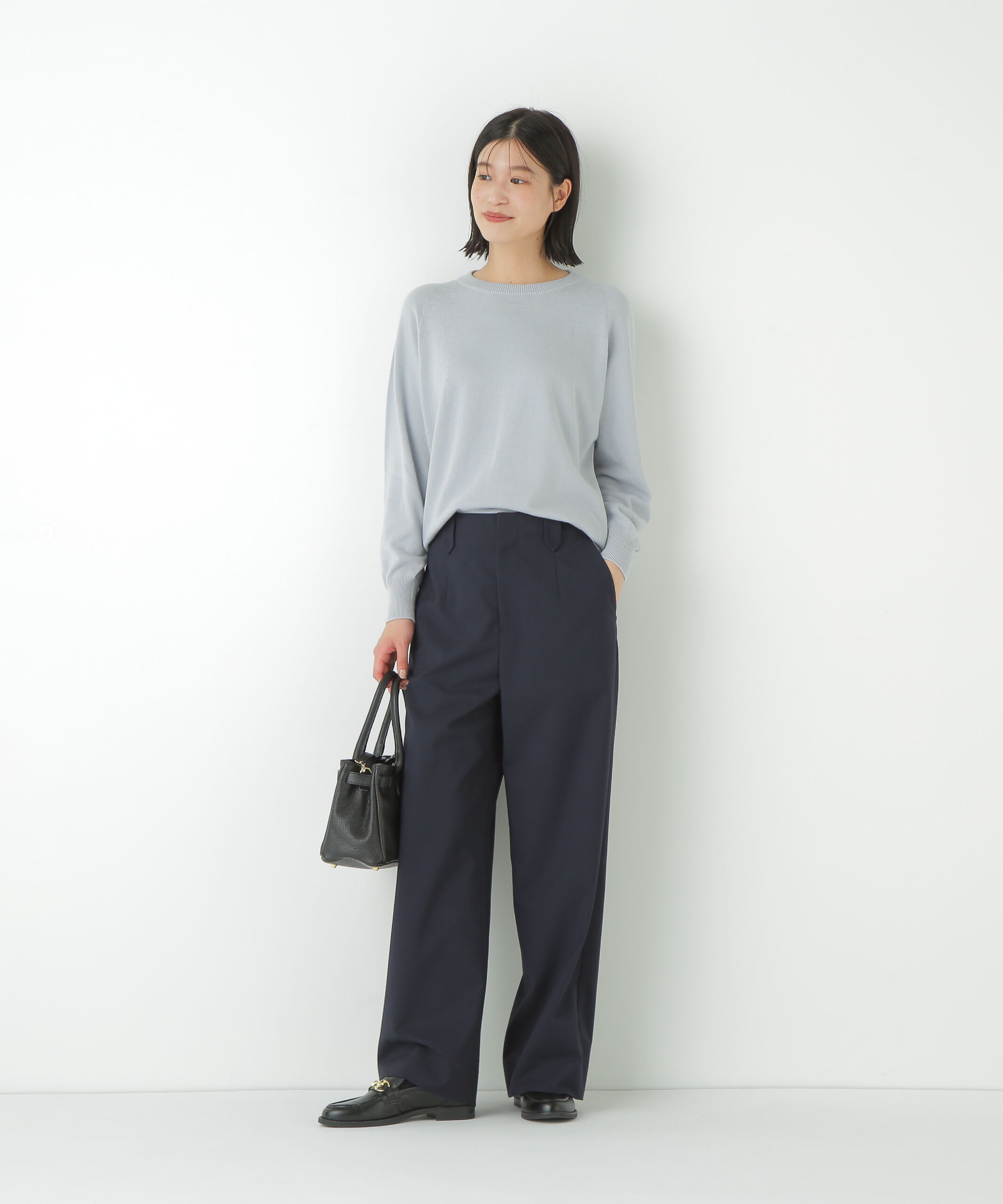  「◆強撚シャークスキンセミワイドパンツ」|その他|