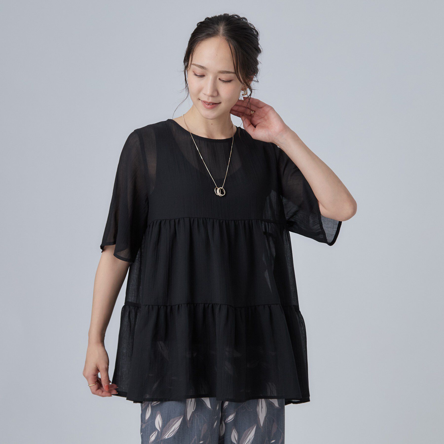 SHOO･LA･RUE「ワッシャーティアードブラウス」|シャツ・ブラウス|