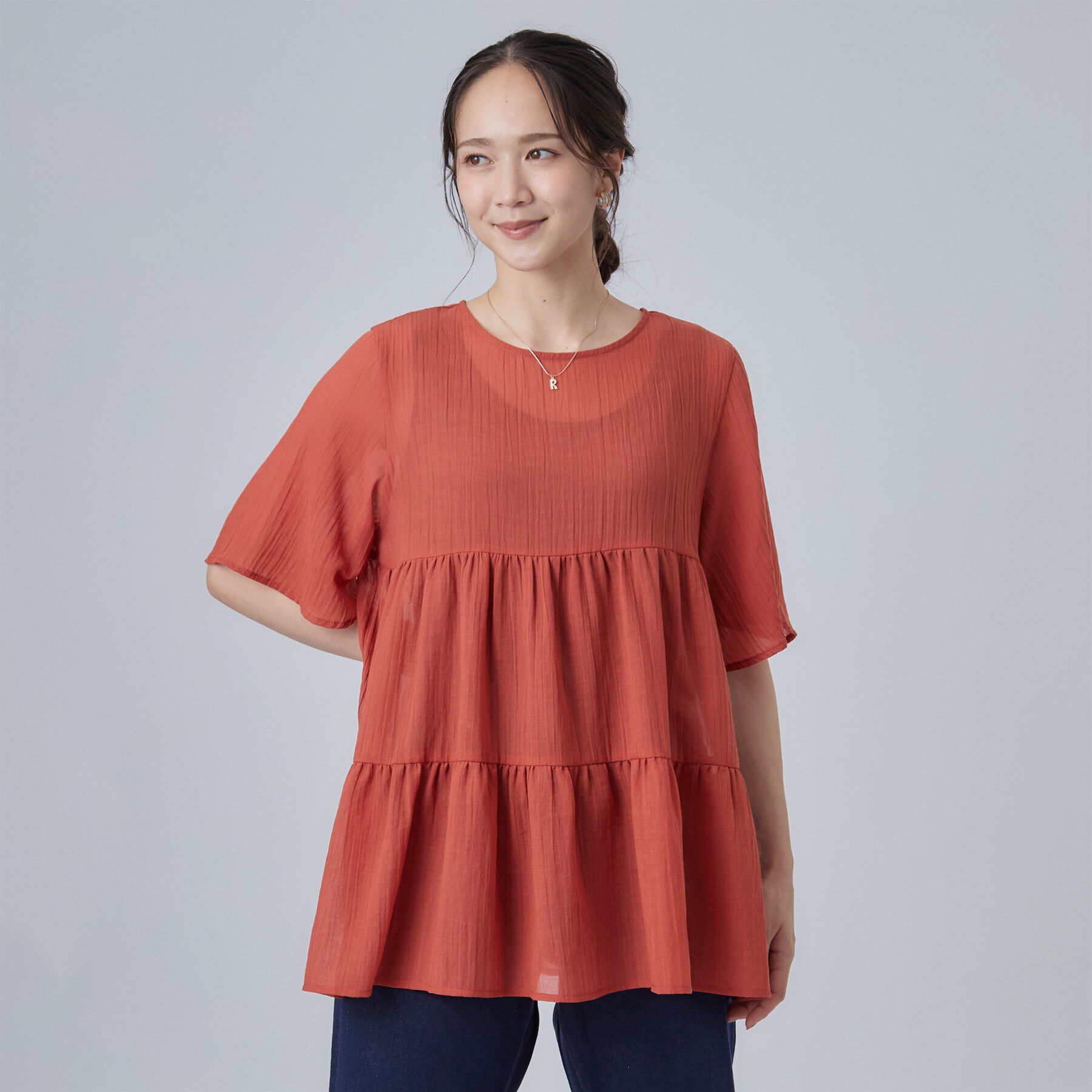SHOO･LA･RUE「ワッシャーティアードブラウス」|シャツ・ブラウス|
