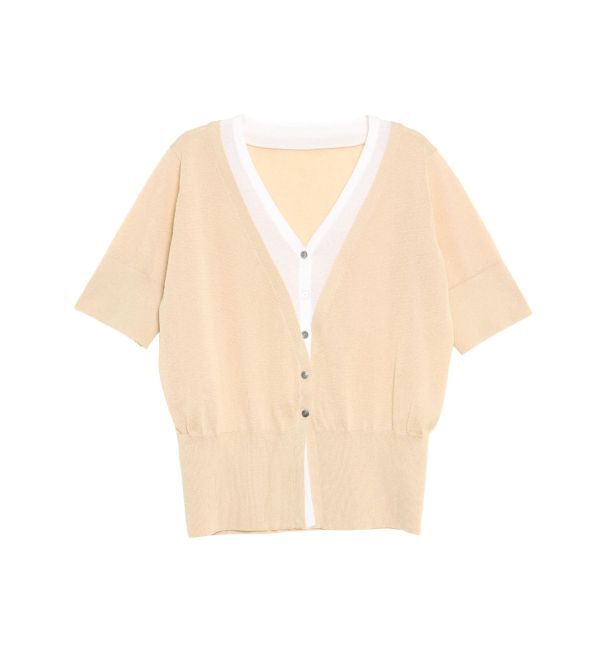 ELENDEEK「COLOR LAYERED HALF SLEEVES KT」|ニット・セーター|
