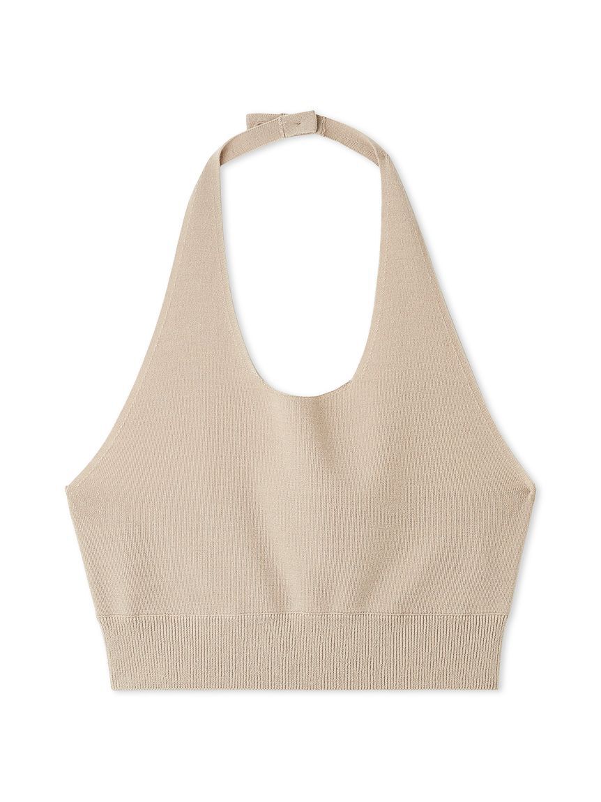 emmi atelier「ウールミックスホルターネックニットビスチェ【セットアップ対応】」|ベスト・ジレ|BEG