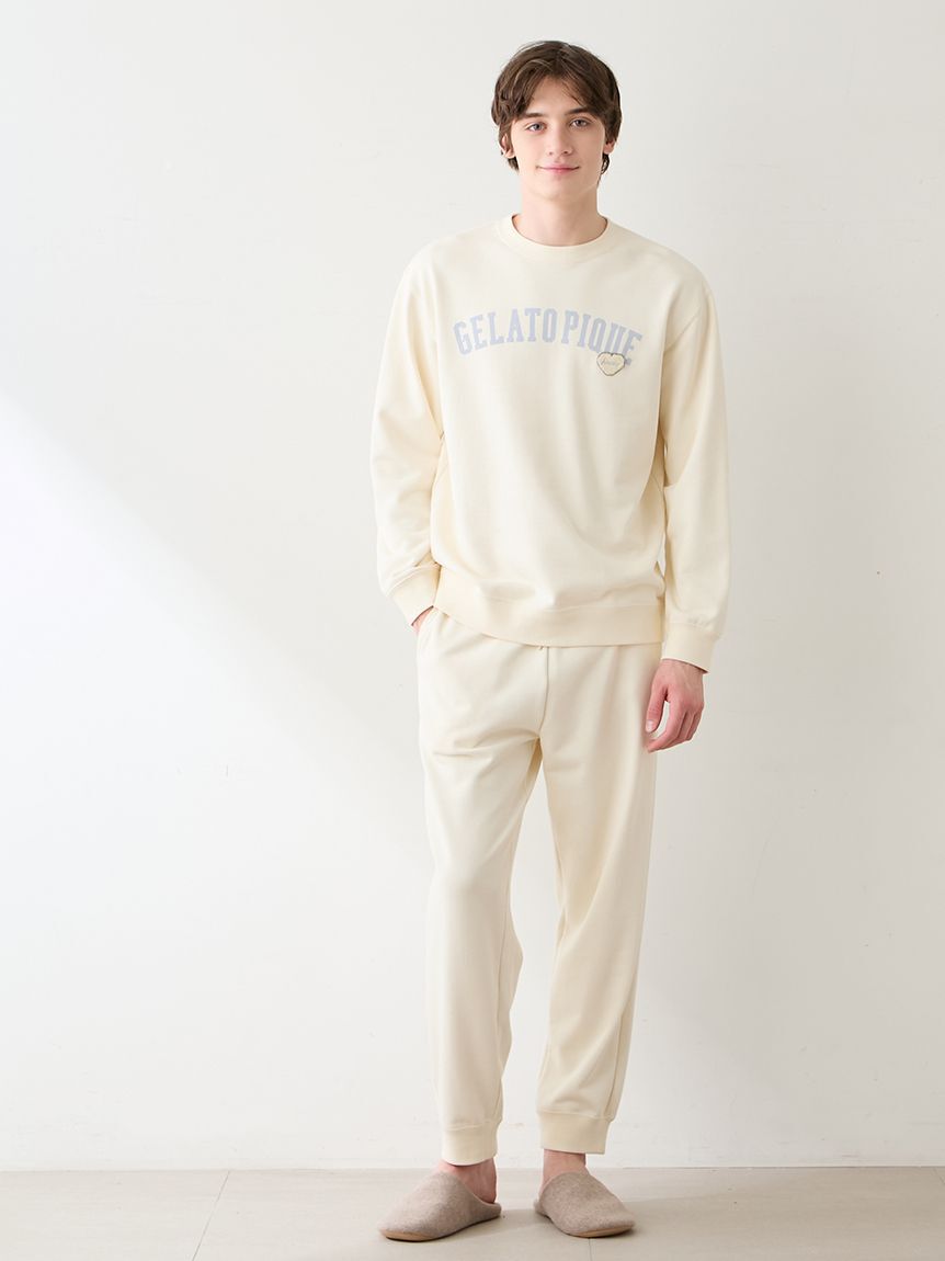GELATO PIQUE HOMME「【HOMME】【抗菌防臭】ハートロゴ裏毛ロングパンツ」|ルームウェア|