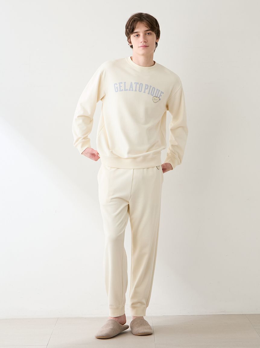 GELATO PIQUE HOMME「【HOMME】【抗菌防臭】ハートロゴ裏毛ロングパンツ」|ルームウェア|