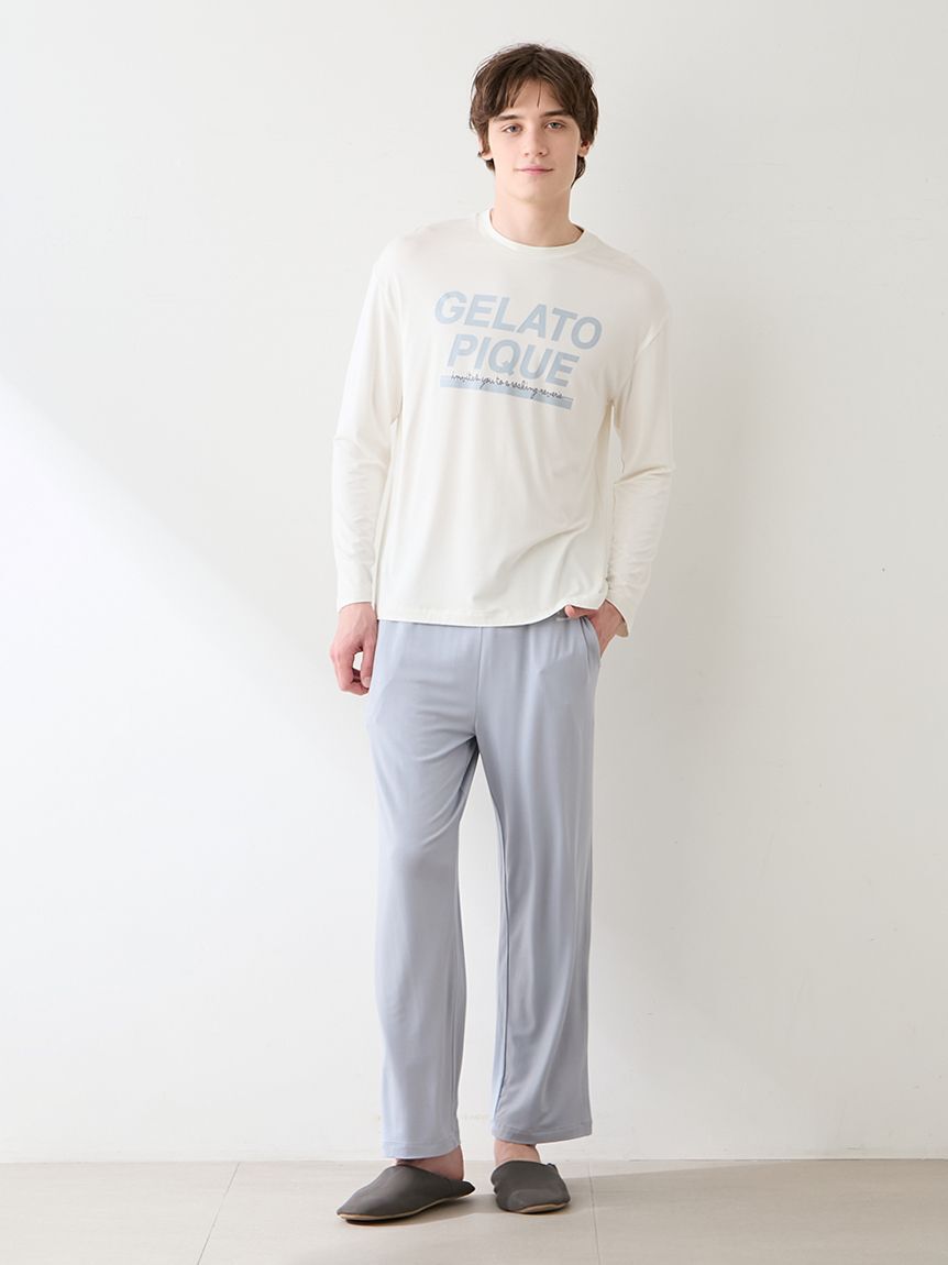 GELATO PIQUE HOMME「【HOMME】クールレーヨンロゴロングパンツ」|ルームウェア|