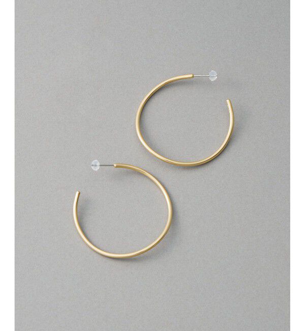 ete「[シグナルフープ] ピアス M」|ピアス|イエローゴールド