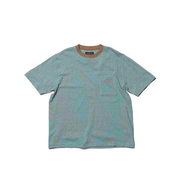BEAMS PLUS「Pocket Tee Multi Stripe③」|Tシャツ・カットソー|SAX