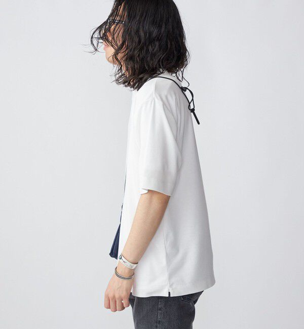 SHIPS「SHIPS:〈接触冷感〉トリコット ジャカード クルーネック Tシャツ」|Tシャツ・カットソー|