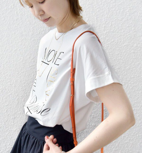 SHIPS for women「《一部追加予約》【WEB限定】〈手洗い可能〉バリエーション ロゴ 刺繍 プリントTEE」|Tシャツ・カットソー|