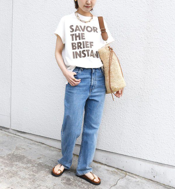 SHIPS for women「《一部追加予約》【WEB限定】〈手洗い可能〉バリエーション ロゴ 刺繍 プリントTEE」|Tシャツ・カットソー|