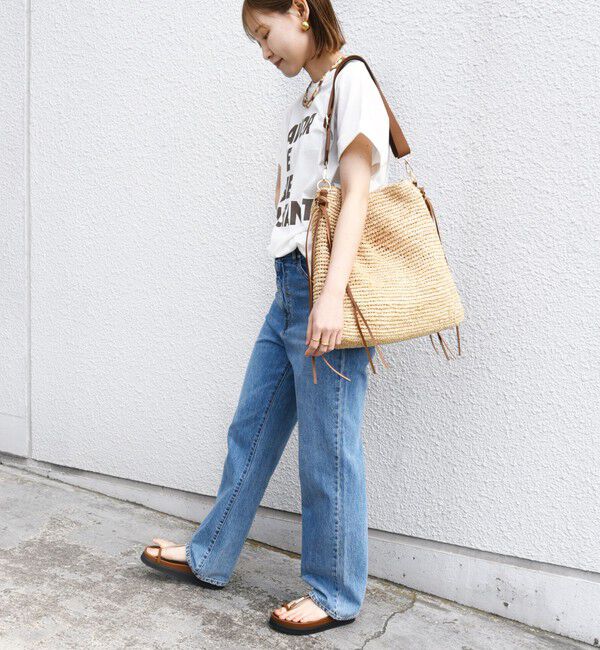 SHIPS for women「《一部追加予約》【WEB限定】〈手洗い可能〉バリエーション ロゴ 刺繍 プリントTEE」|Tシャツ・カットソー|