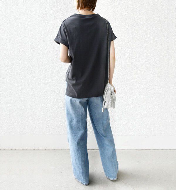 SHIPS for women「《一部追加予約》【WEB限定】〈手洗い可能〉バリエーション ロゴ 刺繍 プリントTEE」|Tシャツ・カットソー|