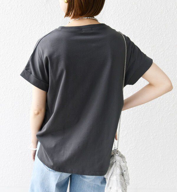 SHIPS for women「《一部追加予約》【WEB限定】〈手洗い可能〉バリエーション ロゴ 刺繍 プリントTEE」|Tシャツ・カットソー|