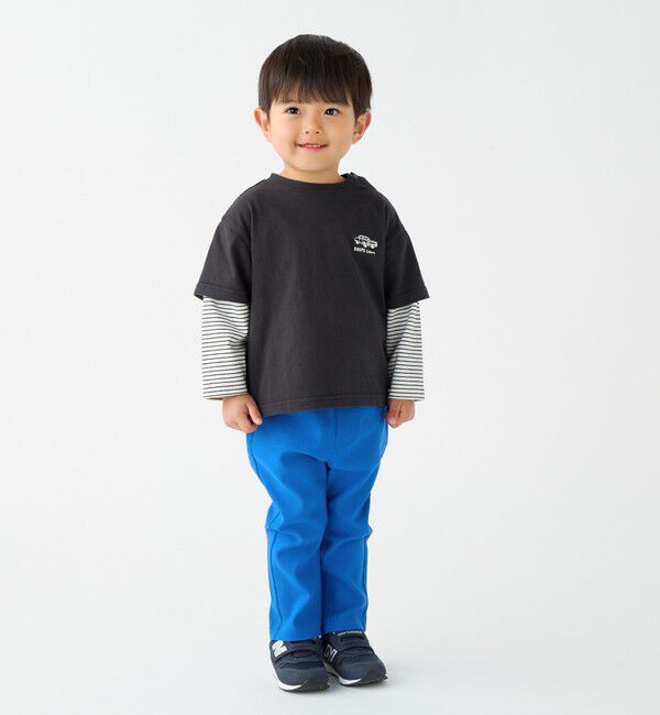 SHIPS Colors 「SHIPS Colors: 80～130cm / レイヤード プリント ロンT◇」|Tシャツ・カットソー|