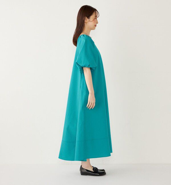 SHIPS Colors 「SHIPS Colors:〈接触冷感・洗濯機可能〉サッカー ２WAY パフスリーブ ワンピース」|ワンピース|