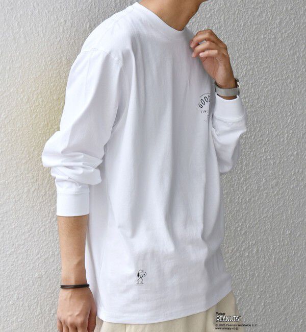 SHIPS any「SHIPS any: SNOOPY コラボ 75th グラフィック プリント Tシャツ(ロンT)◇」|Tシャツ・カットソー|