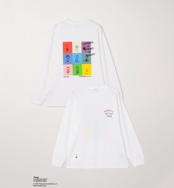 SHIPS any「SHIPS any: SNOOPY コラボ 75th グラフィック プリント Tシャツ(ロンT)◇」|Tシャツ・カットソー|