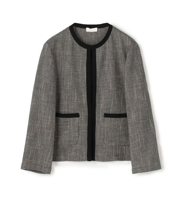 Ballsey トゥモローランド カラミ ノーカラージャケット ブラック カラミ ノーカラージャケット（Ballsey）｜ルミネのファッション通販