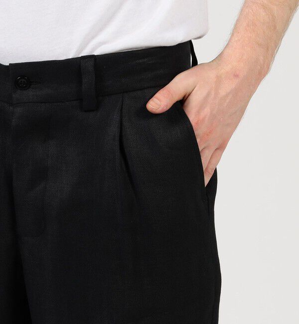 TOMORROWLAND MENS「【別注】Salvatore Piccolo MARCELLO リネン1プリーツテーパードパンツ」|スラックス|