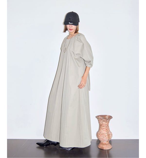  「《予約》GATHER SLEEVE DRESS：ワンピース」|ワンピース|
