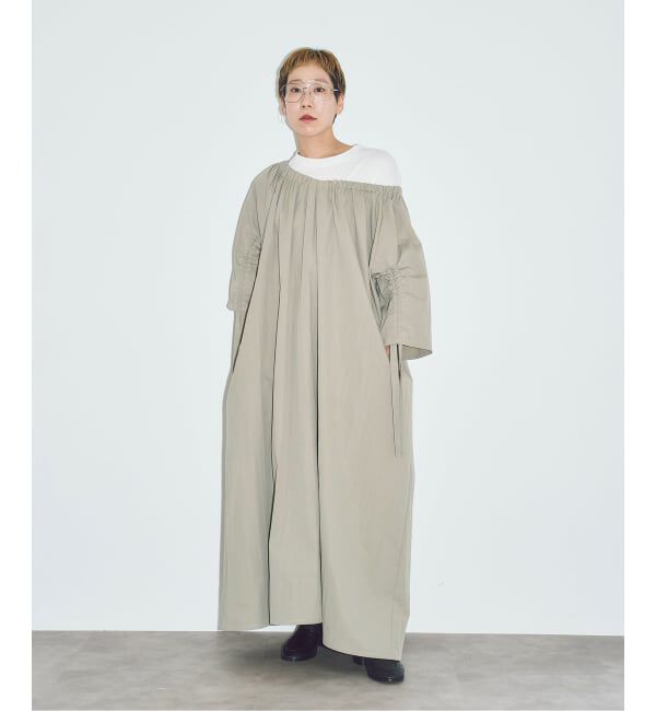  「《予約》GATHER SLEEVE DRESS：ワンピース」|ワンピース|