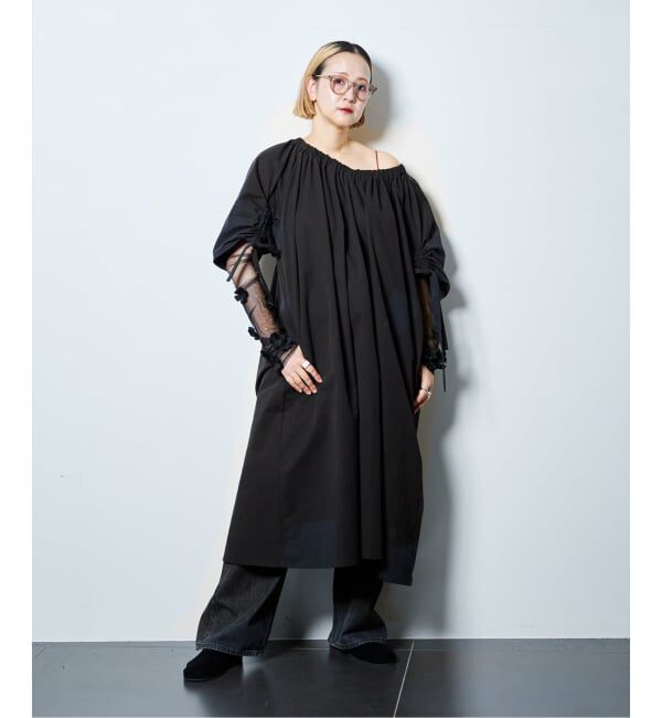  「《予約》GATHER SLEEVE DRESS：ワンピース」|ワンピース|