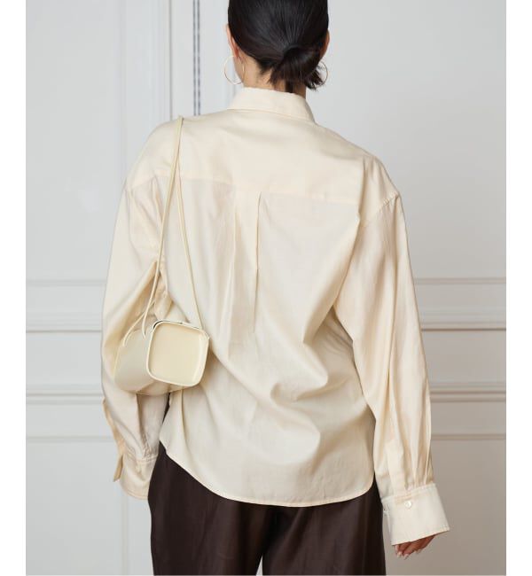 IENA LA BOUCLE「《洗濯機洗い可》IENA LA BOUCLE コットンサテンシャツ」|シャツ・ブラウス|