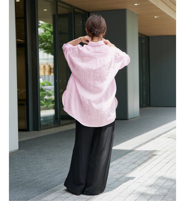 VERMEIL par iena「TICCA ティッカ 別注リネンスクエアビッグシャツ TBFS-543」|シャツ・ブラウス|