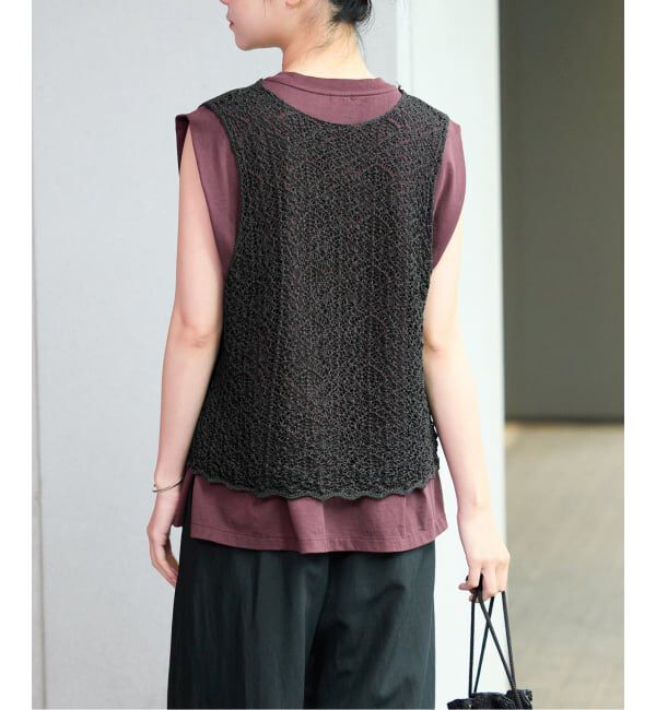 IENA「《追加》enrica/エンリカ レースガラKNIT ニット KNIT 225」|ニット・セーター|