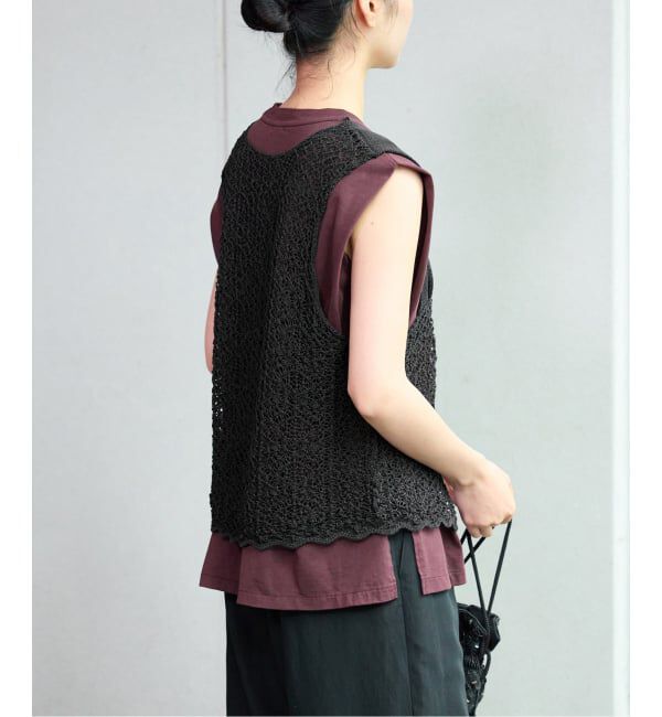 IENA「《追加》enrica/エンリカ レースガラKNIT ニット KNIT 225」|ニット・セーター|