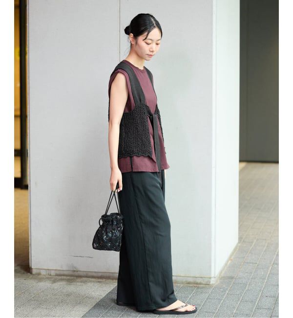 IENA「《追加》enrica/エンリカ レースガラKNIT ニット KNIT 225」|ニット・セーター|