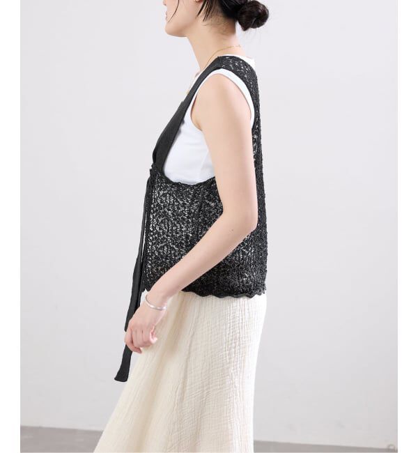 IENA「《追加》enrica/エンリカ レースガラKNIT ニット KNIT 225」|ニット・セーター|