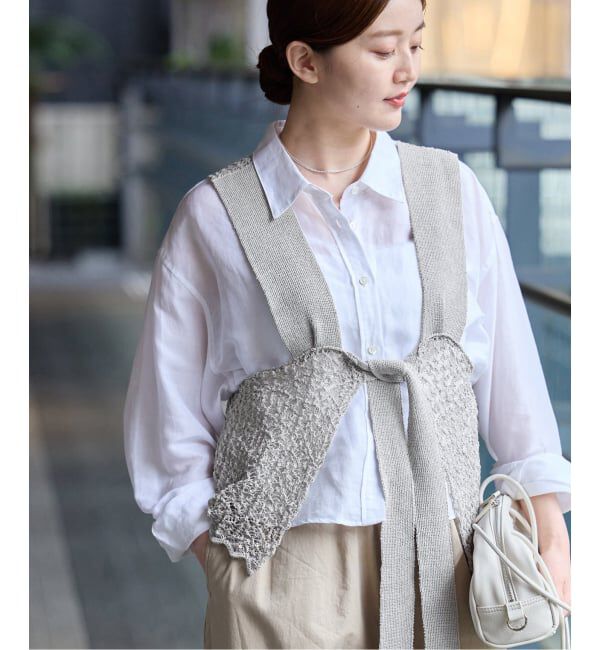 IENA「《追加》enrica/エンリカ レースガラKNIT ニット KNIT 225」|ニット・セーター|
