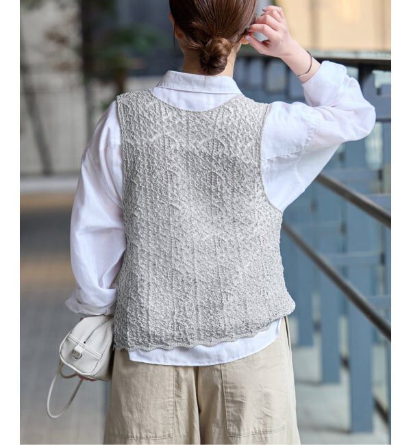 IENA「《追加》enrica/エンリカ レースガラKNIT ニット KNIT 225」|ニット・セーター|