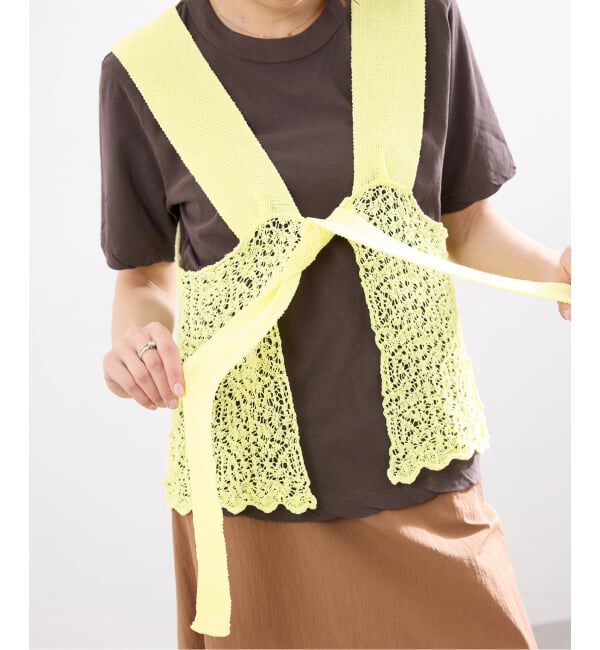 IENA「《追加》enrica/エンリカ レースガラKNIT ニット KNIT 225」|ニット・セーター|