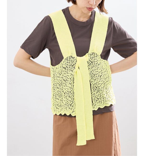 IENA「《追加》enrica/エンリカ レースガラKNIT ニット KNIT 225」|ニット・セーター|
